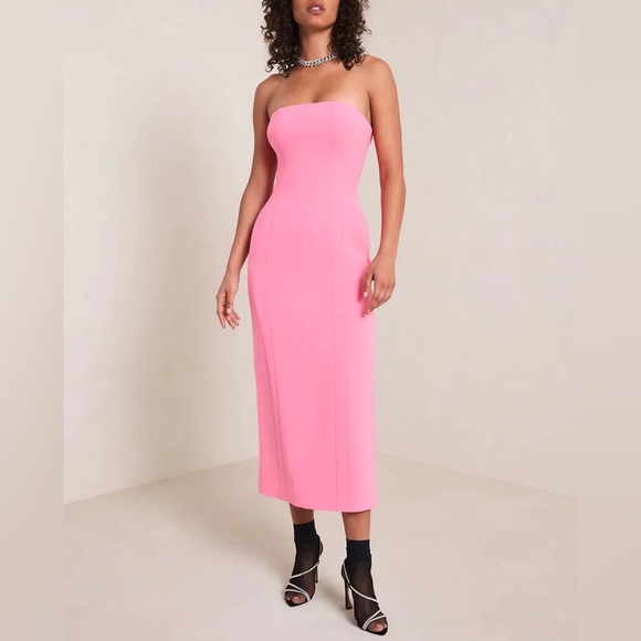 A.L.C. Grapefruit Elizabeth Strapless Midi Dress - Picture 5 of 7